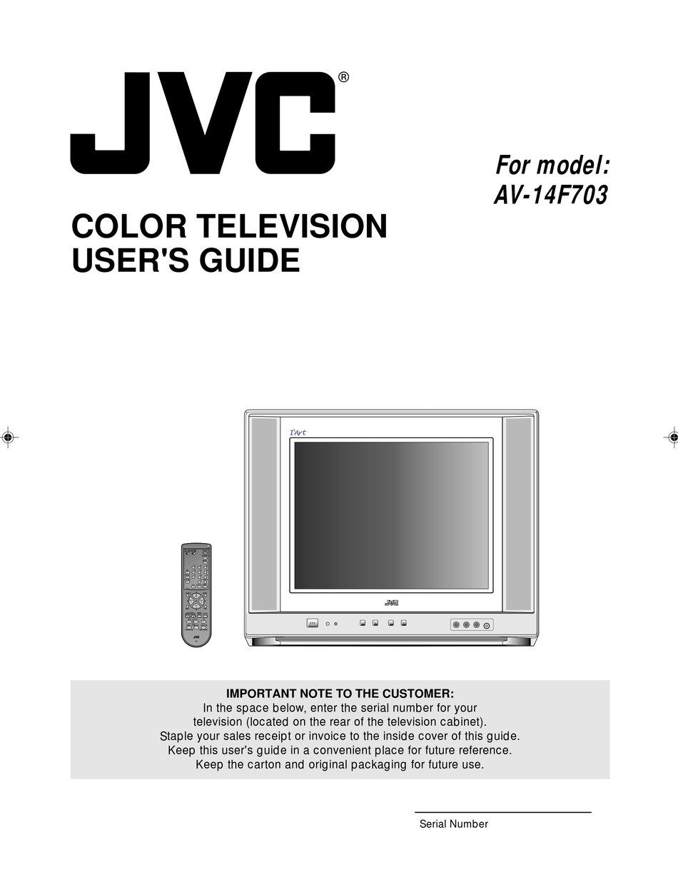 JVC AV14F703 USER MANUAL Pdf Download ManualsLib