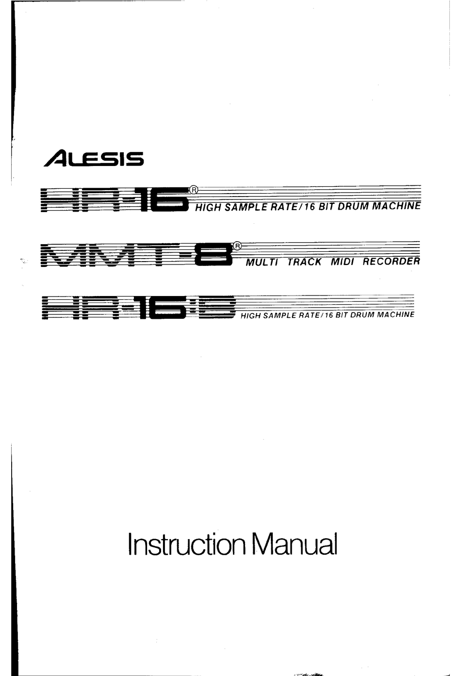 ALESIS HR16 INSTRUCTION MANUAL Pdf Download ManualsLib