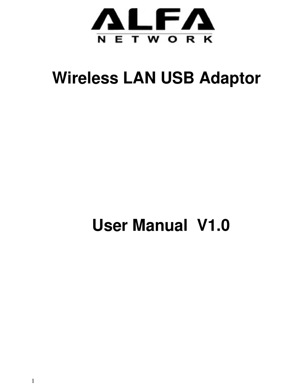 alfa wireless lan utility windows 10