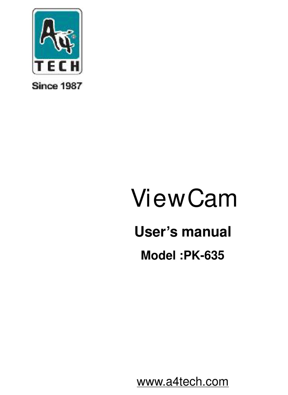 a4 tech pc camera pk 635 driver download