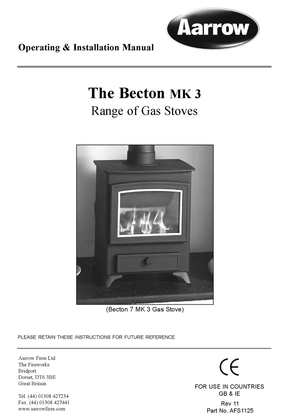 AARROW BECTON 7 MK3 OPERATING AND INSTALLATION MANUAL Pdf Download |  ManualsLib