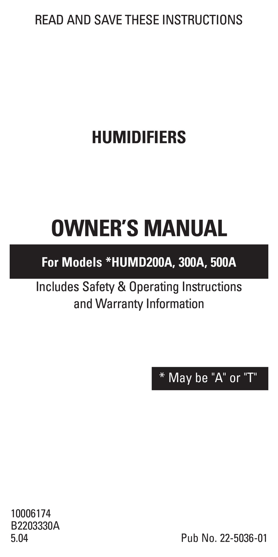 AMERICAN STANDARD 200A OWNER