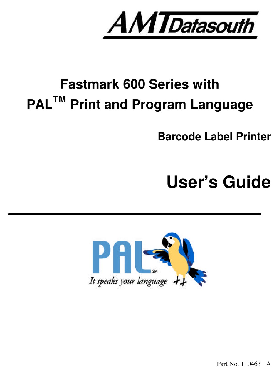 AMT DATASOUTH FASTMARK 600 SERIES USER MANUAL Pdf Download ManualsLib