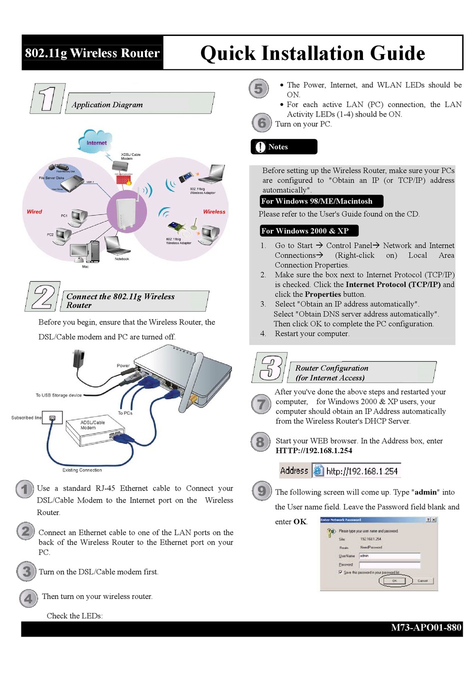 WIRELESS ROUTER FSW410 QUICK INSTALLATION MANUAL Pdf Download