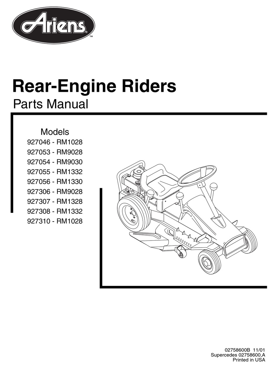 Ariens rm1028 discount