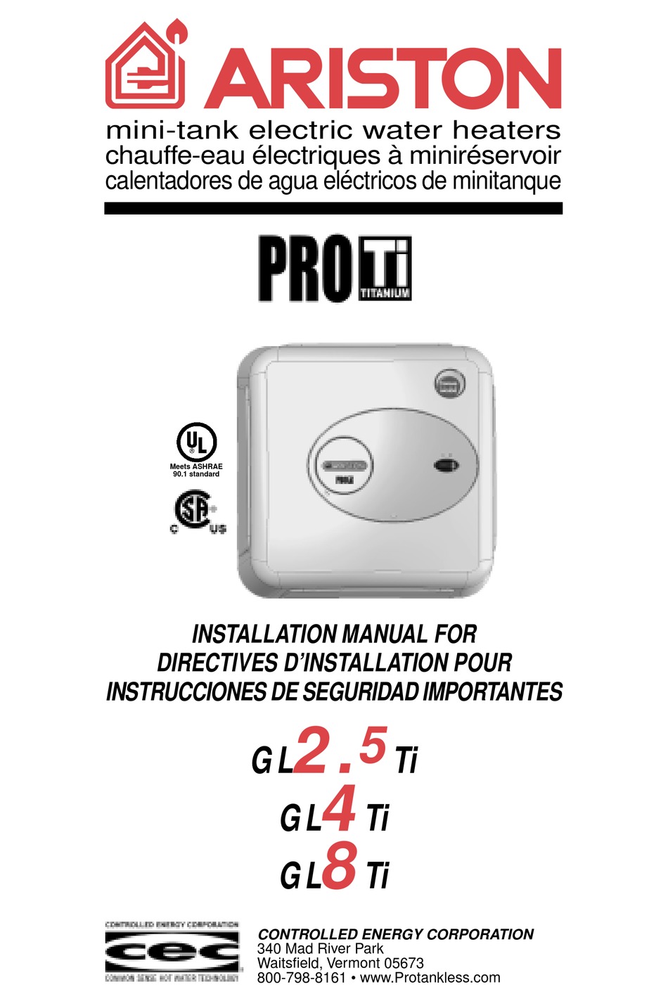 ariston water heater gl4