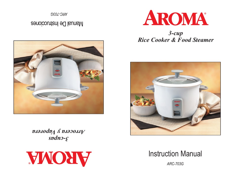 Aroma 3-Cup Pot-Style Rice Cooker ARC-703-1G (ARC-703-1G) - ARC-703-1G