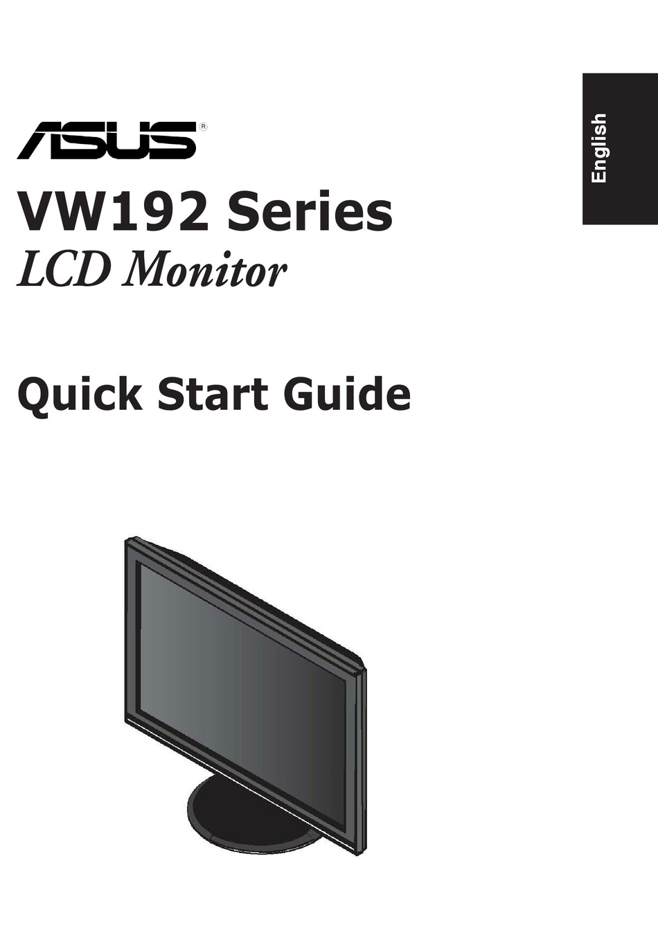 ASUS VW192C SERIES QUICK START MANUAL Pdf Download ManualsLib