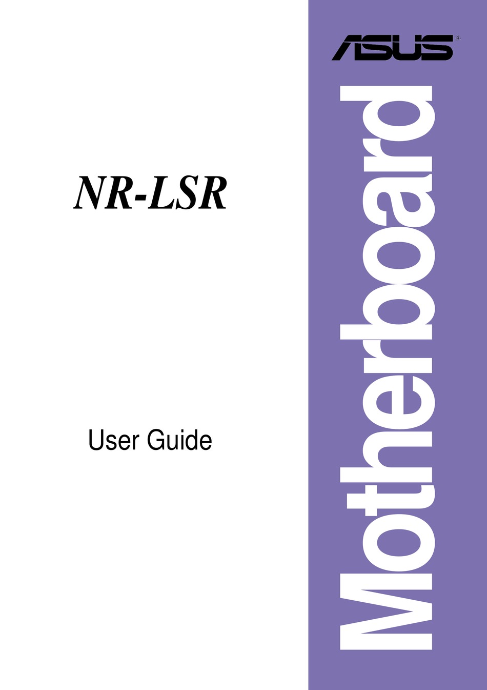 ASUS MOTHERBOARD NRLSR USER MANUAL Pdf Download ManualsLib