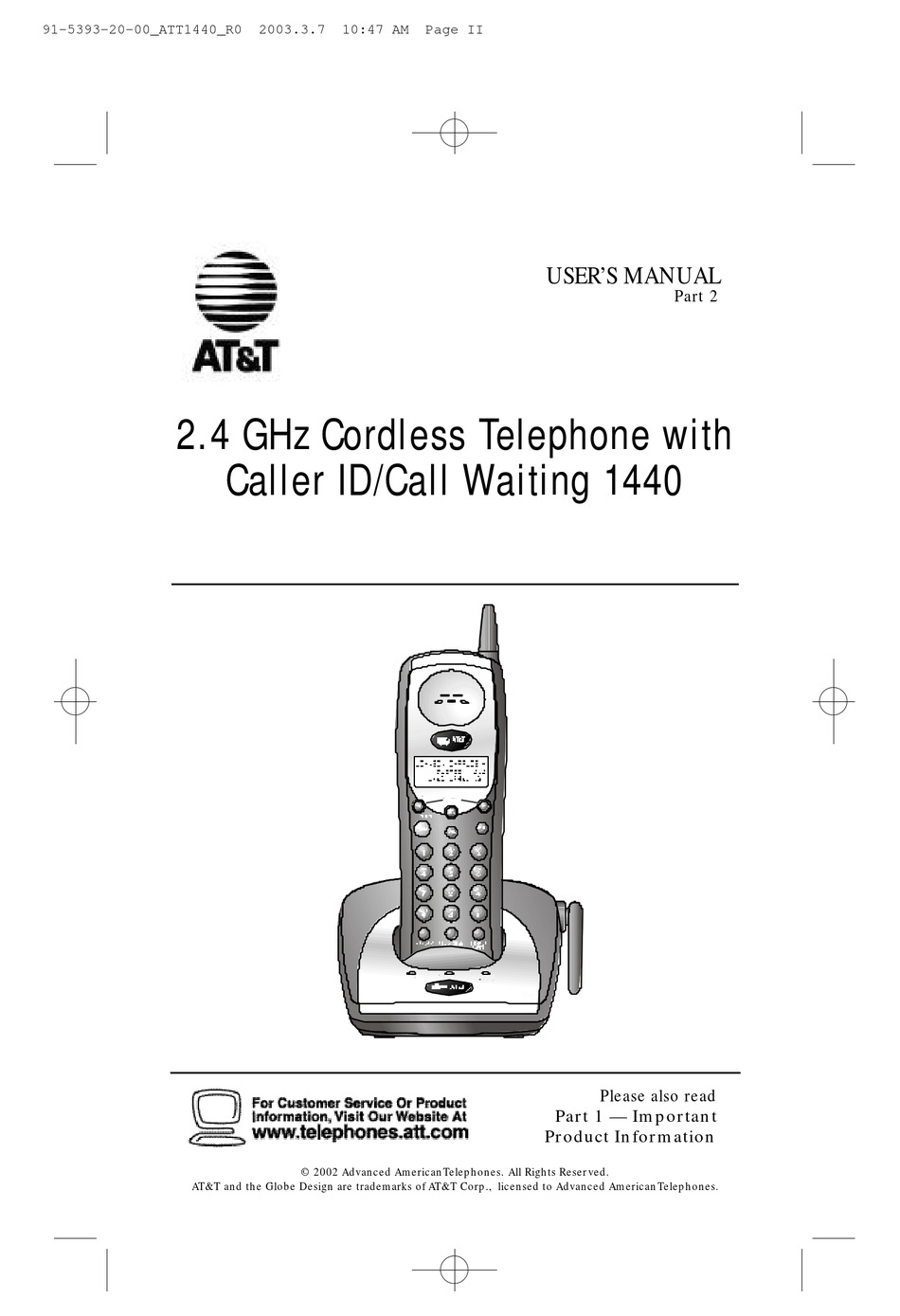 AT&T 1440 USER MANUAL Pdf Download ManualsLib