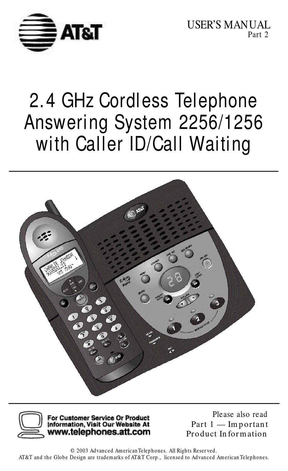 At T 2256 User Manual Pdf Download Manualslib