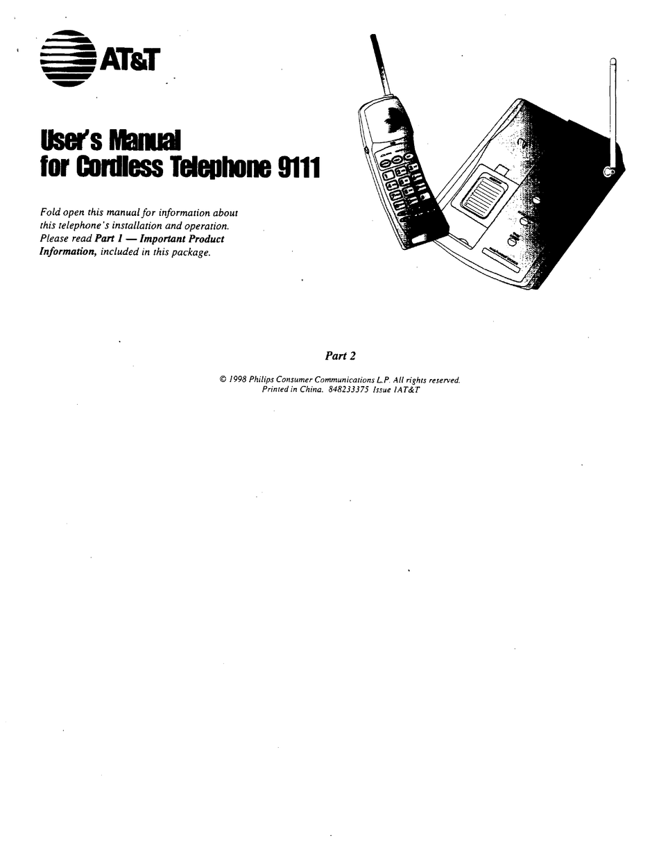 AT&T 9111 USER MANUAL Pdf Download ManualsLib