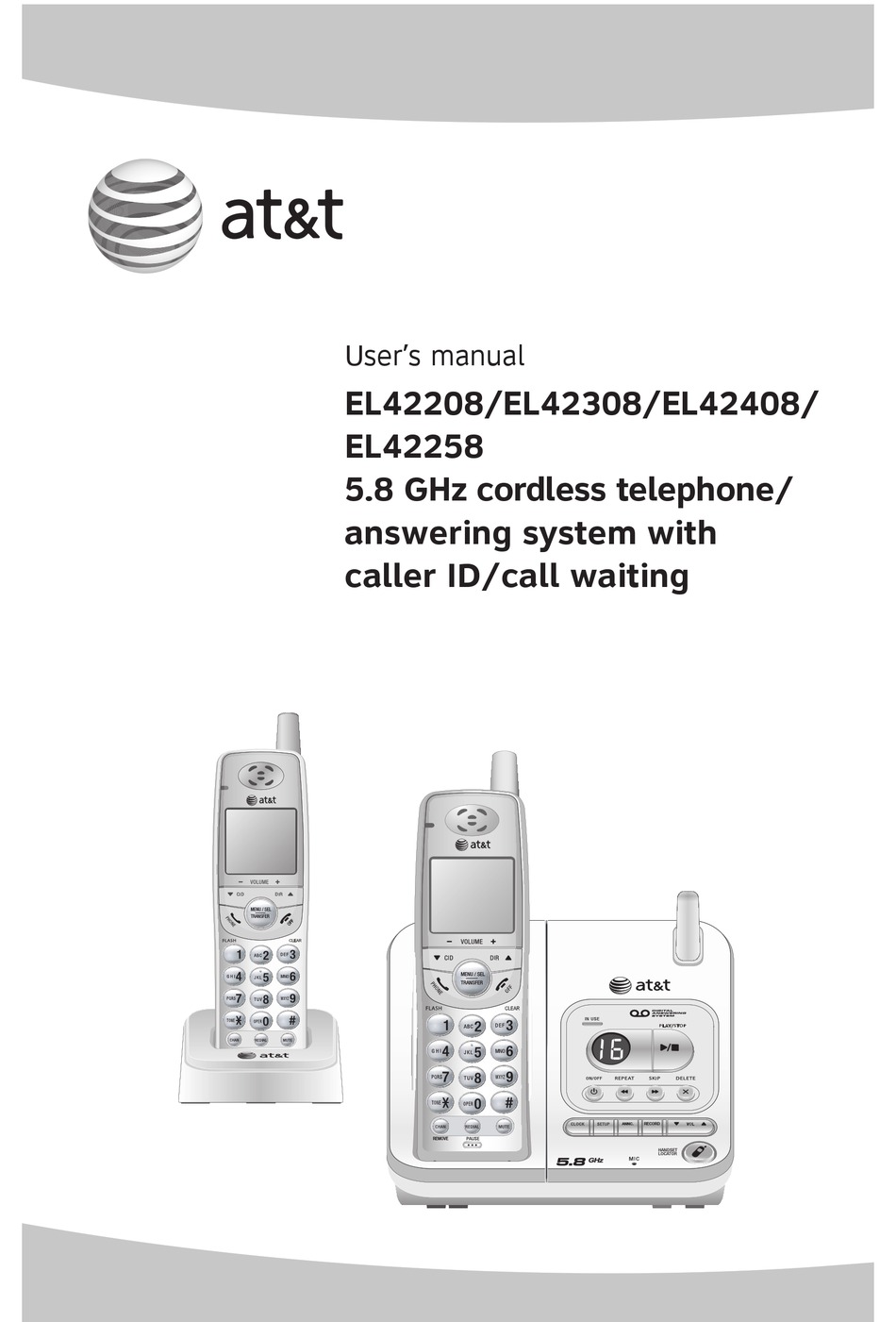 AT&T EL42208 USER MANUAL Pdf Download | ManualsLib