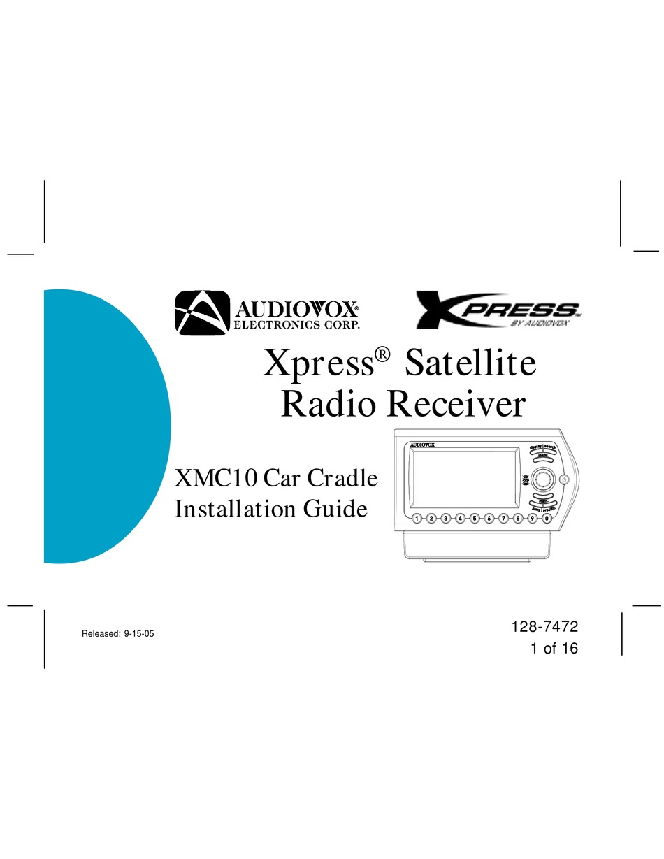 AUDIOVOX XPRESS XMC10 INSTALLATION MANUAL Pdf Download ManualsLib