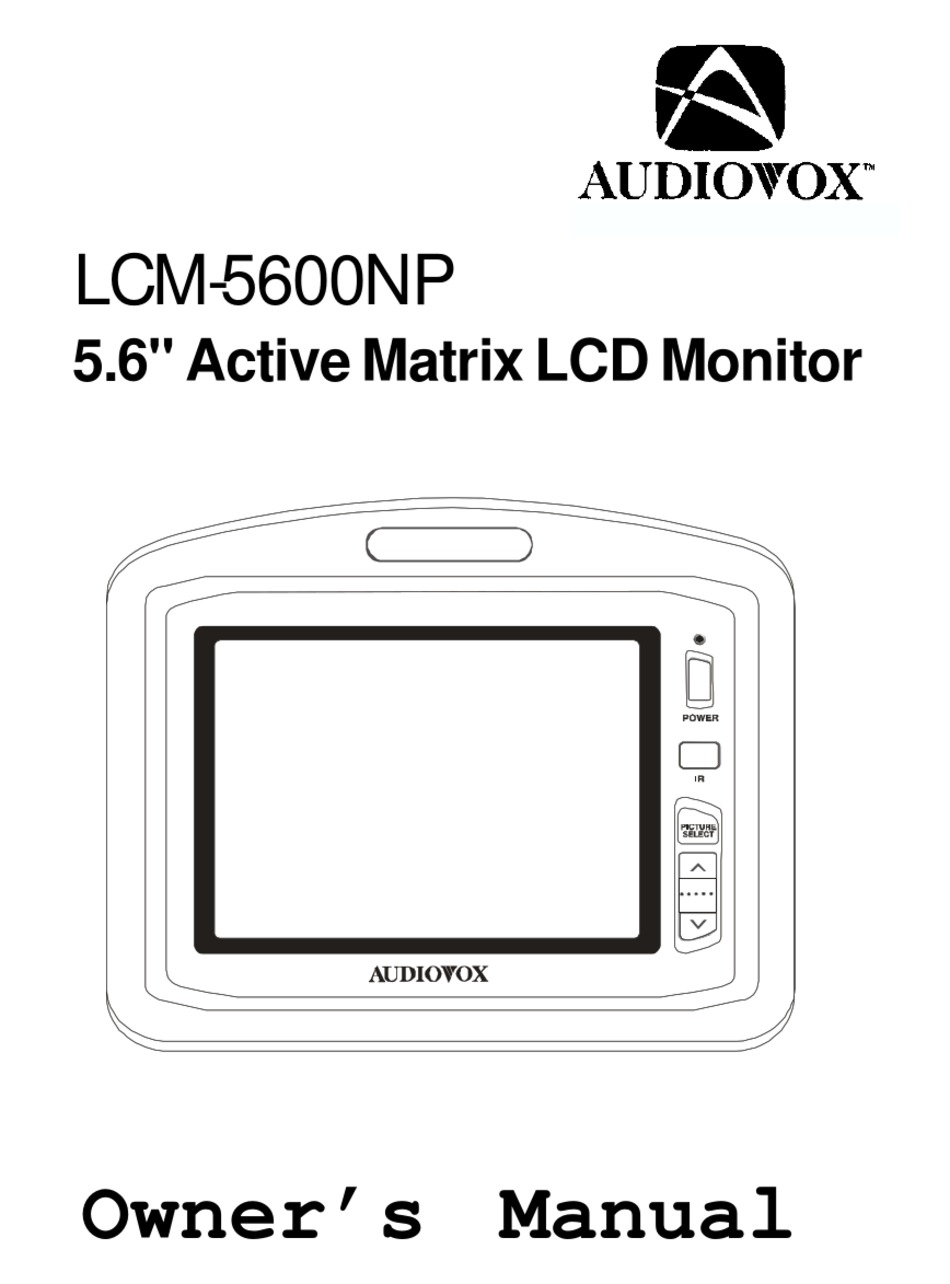 AUDIOVOX LCM-5600NP OWNER'S MANUAL Pdf Download | ManualsLib