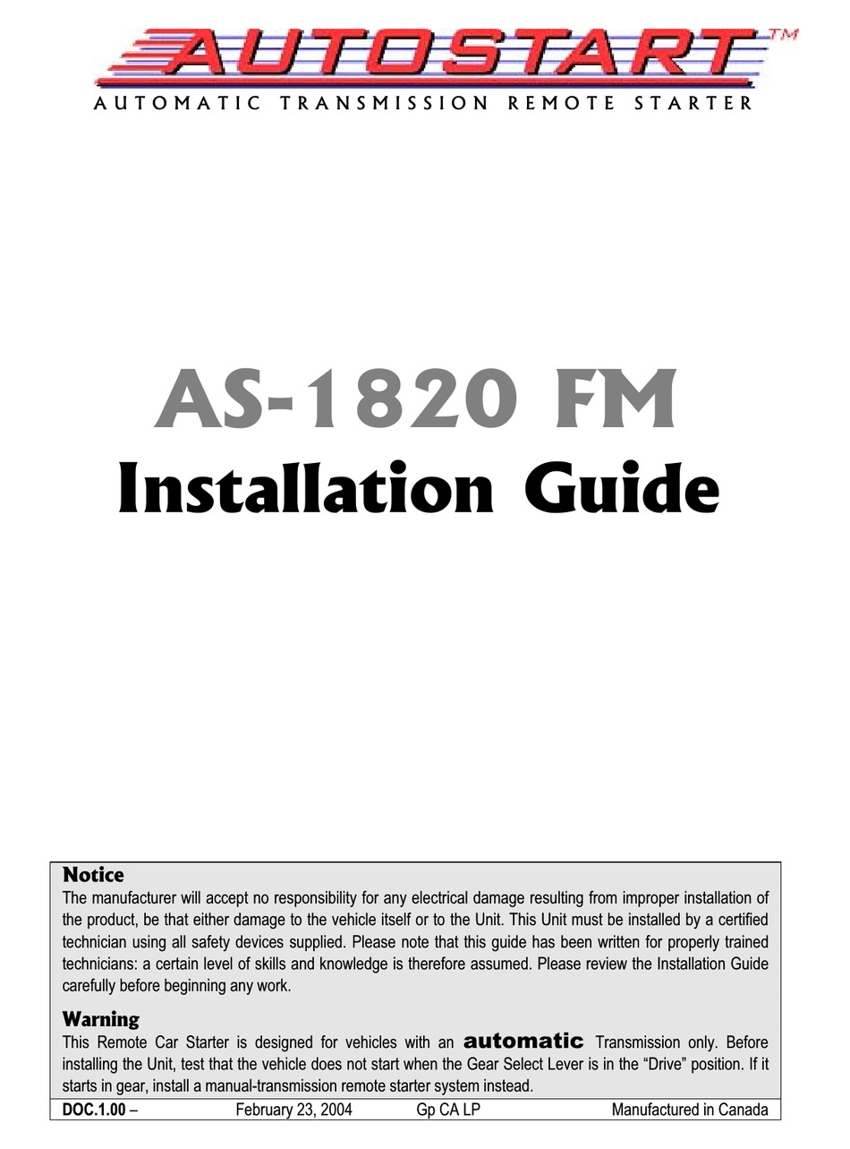 auto start installation near me