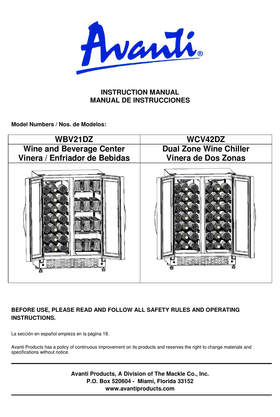 24+ Avanti wine cooler wc1500dss manual info