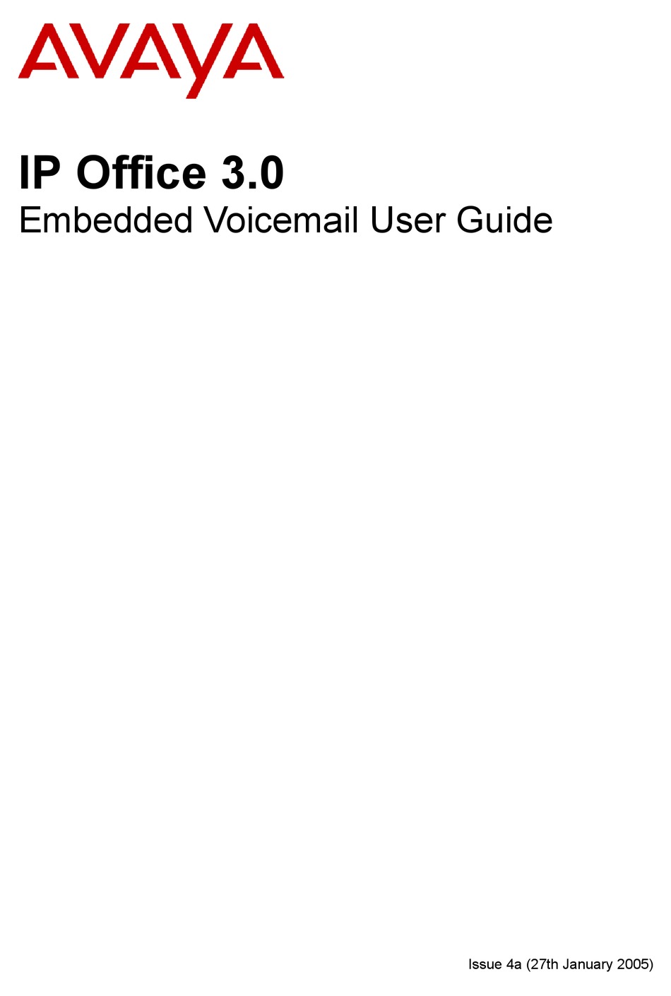 AVAYA VOICEMAIL USER MANUAL Pdf Download | ManualsLib