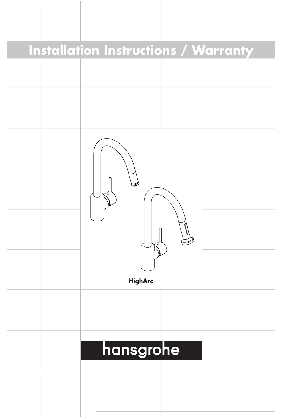 Hans Grohe Metro E 06697xx0 Installation Instructions Warranty Pdf Download Manualslib