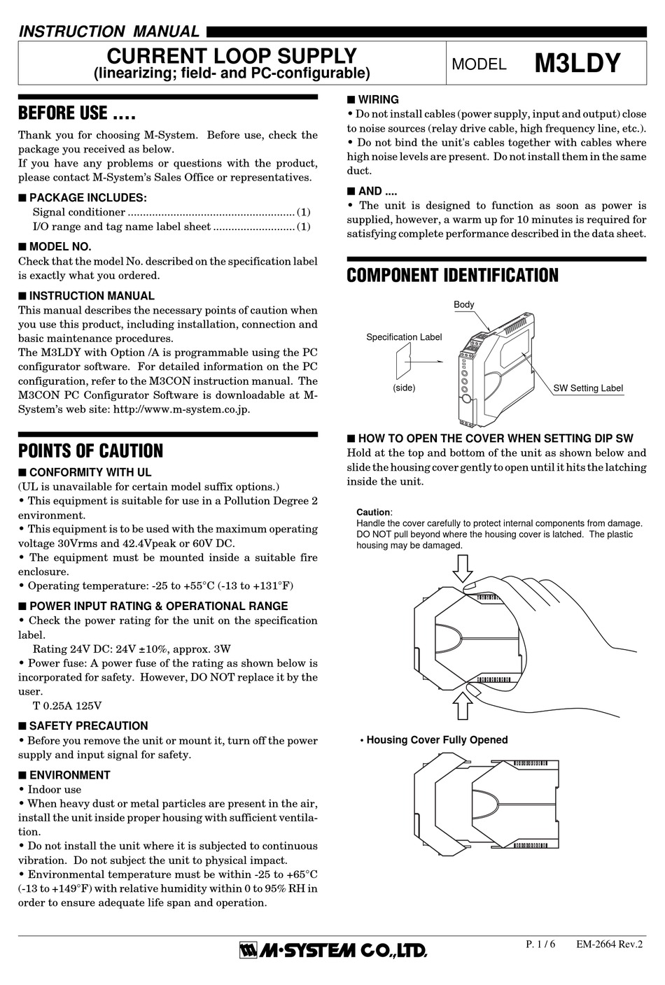 MSYSTEM CURRENT LOOP SUPPLY M3LDY INSTALLATION MANUAL Pdf Download ManualsLib