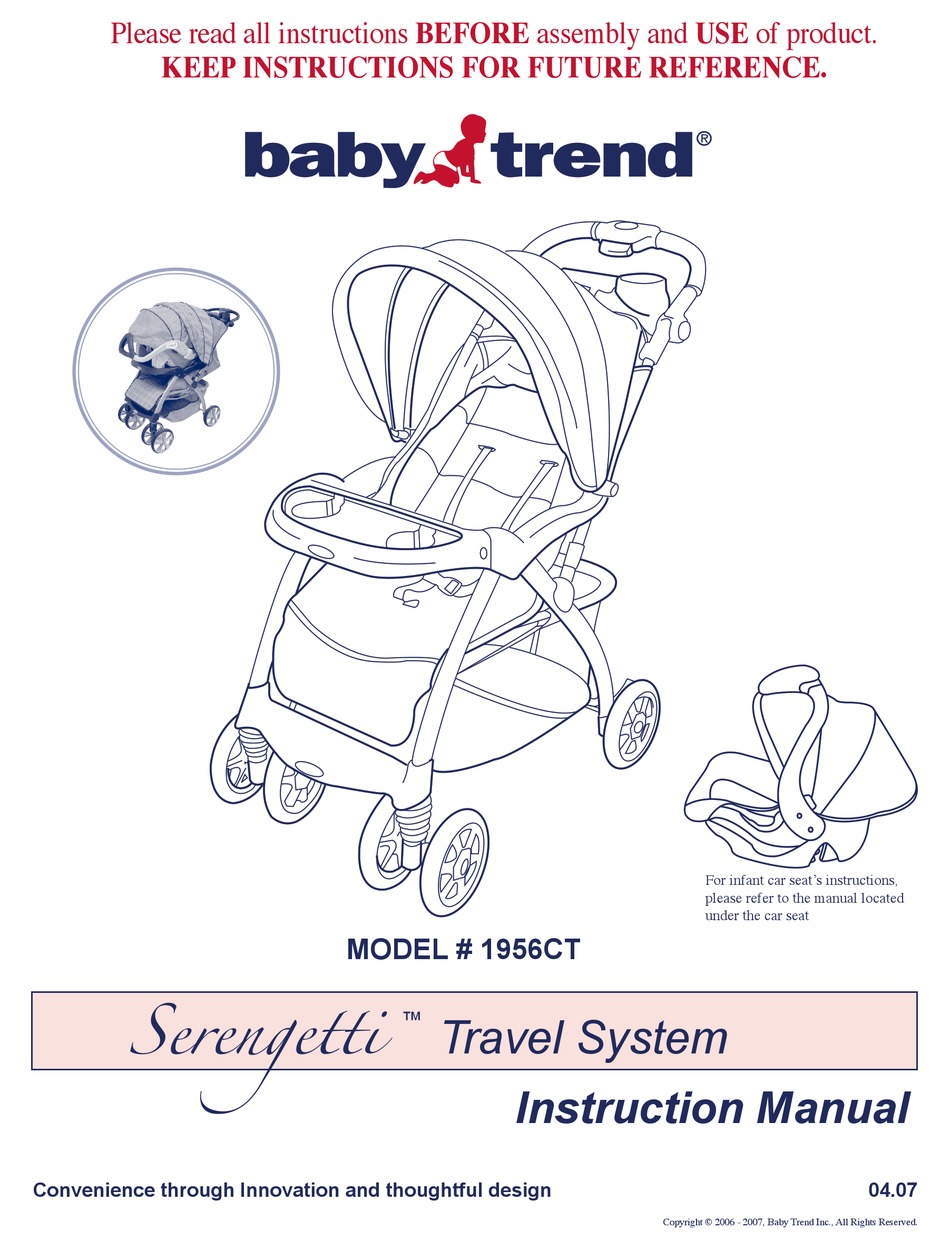 BABY TREND SERENGETTI 1956CT INSTRUCTION MANUAL Pdf Download ManualsLib