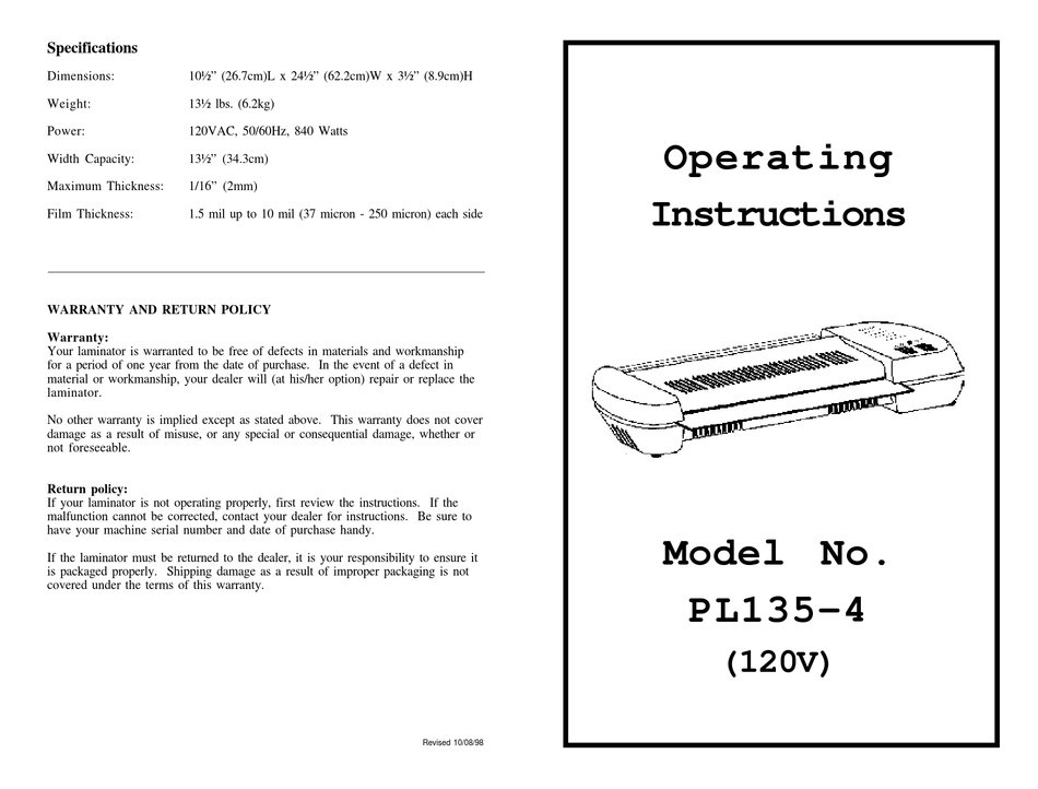 Banner America Ez Lam 27 Roll Laminator