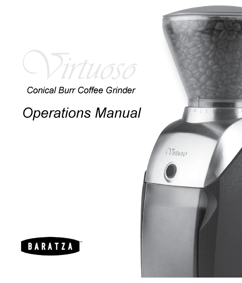 Baratza Virtuoso Operation Manual Pdf Download Manualslib