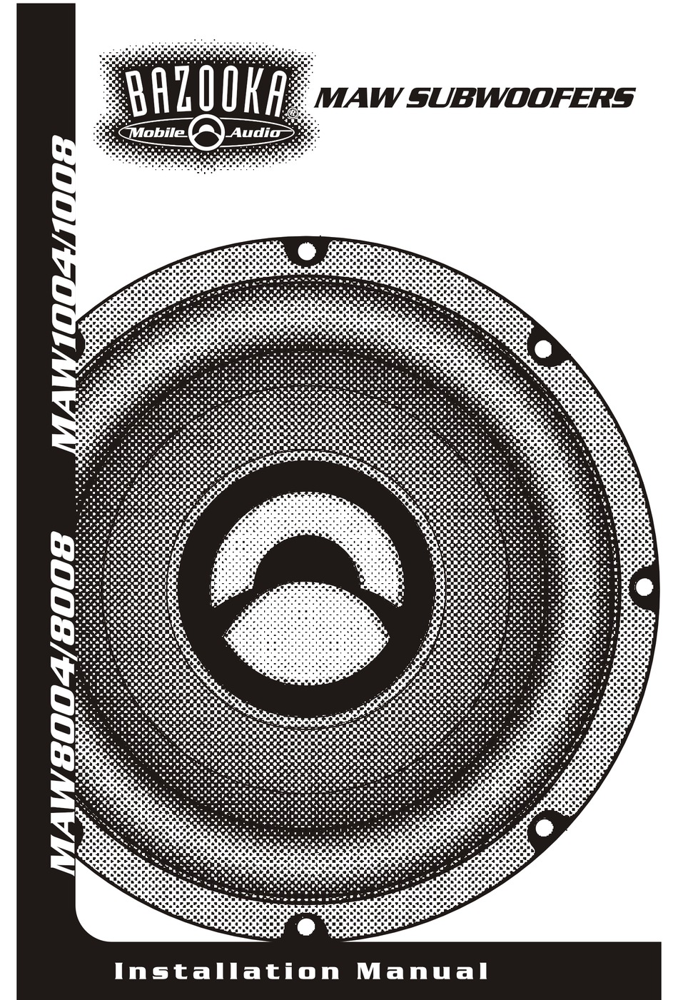 BAZOOKA SUBWOOFER MAW8008 INSTALLATION MANUAL Pdf Download ManualsLib