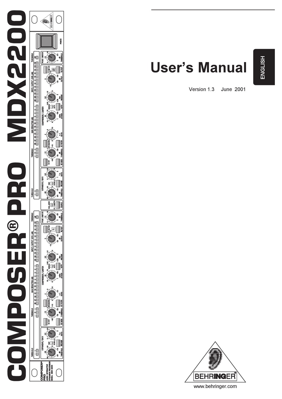 Behringer Poser Pro Mdx2200 User Manual Pdf Download Manualslib