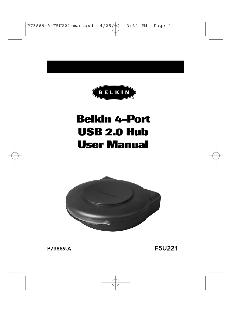 BELKIN F5U221 USER MANUAL Pdf Download | ManualsLib