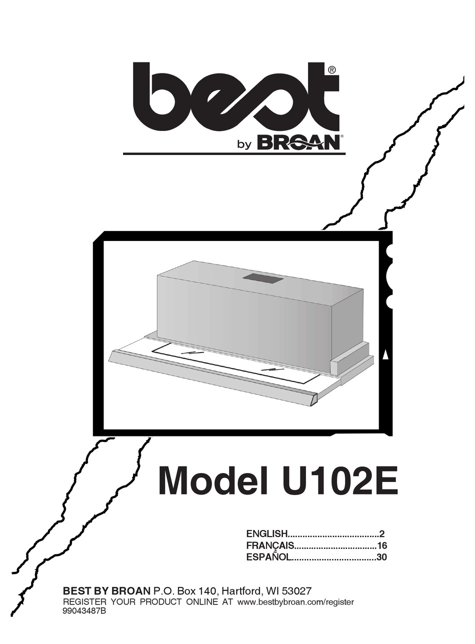 BEST RANGE HOOD U102E PRODUCT MANUAL Pdf Download ManualsLib