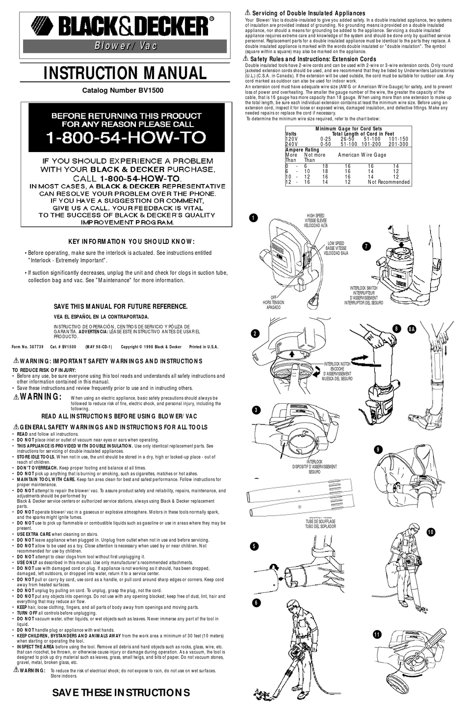 User manual Black & Decker BV6600 (English - 7 pages)