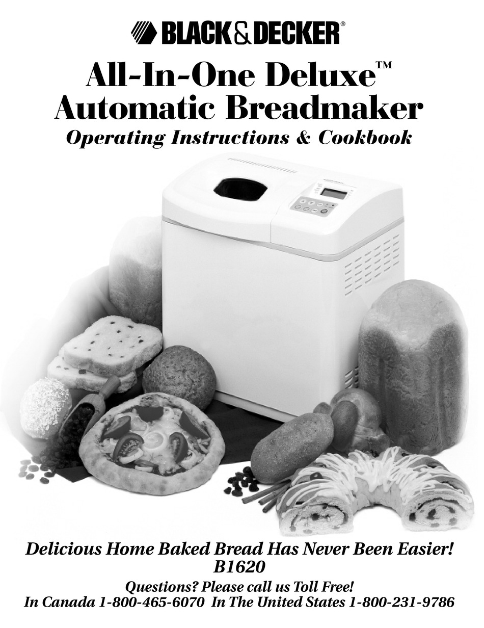 Black & Decker B2300 All-In-One Horizontal Deluxe Automatic  Breadmaker for 2- to 3-Pound Loaves: Bread Machines: Home & Kitchen
