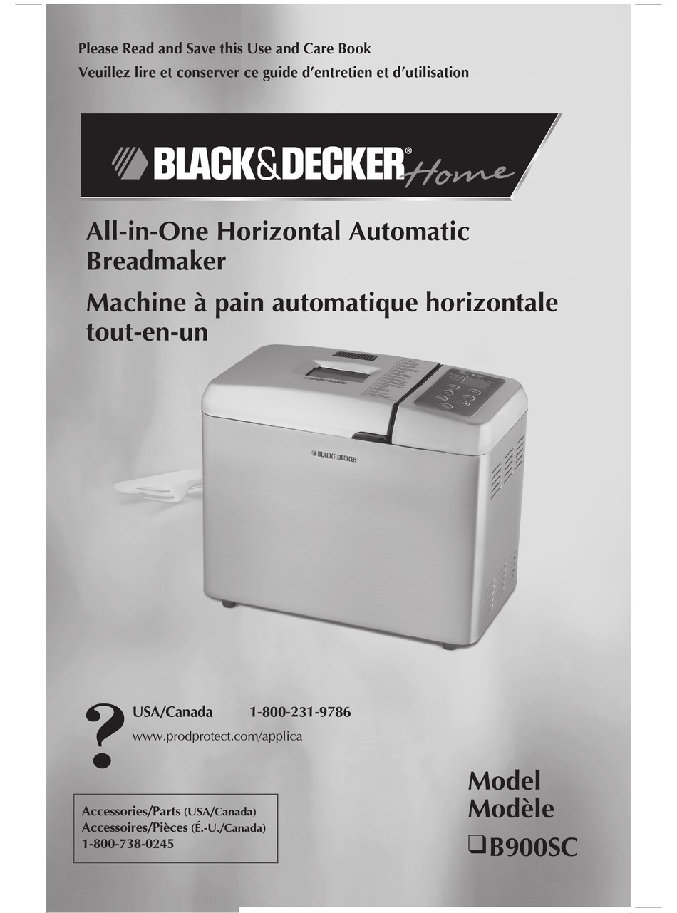 Black & Decker BK1015W Bread Maker Manual (only)Use & Care Owner Manual 66  Pages