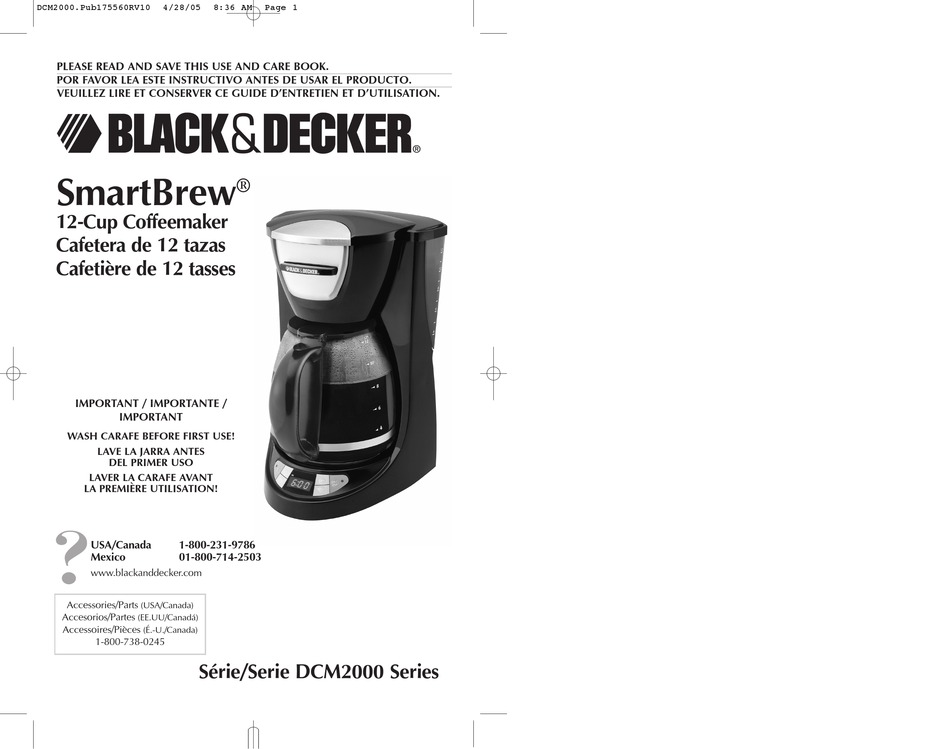 black en decker smart brew troubleshooting