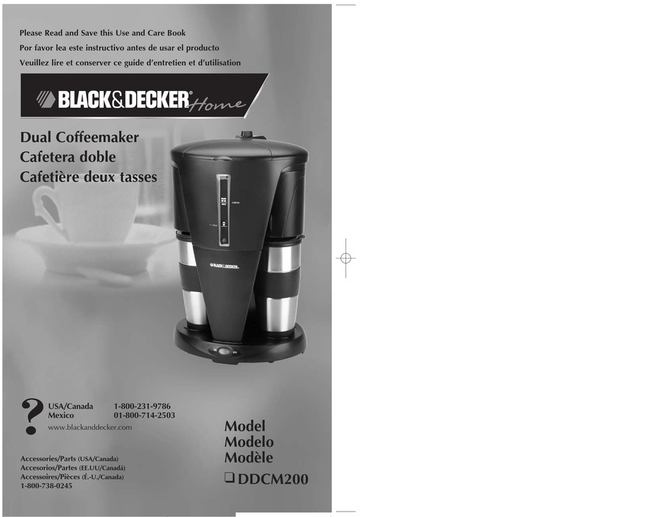 BLACK & DECKER DCM16 USE AND CARE BOOK MANUAL Pdf Download