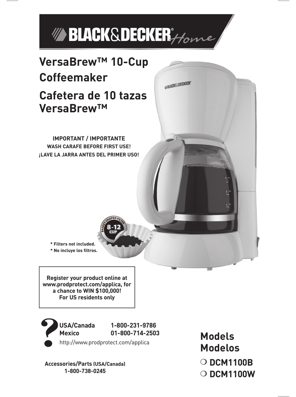 Black & Decker VersaBrew DCM1200 12 Cups Coffee Maker - White for sale  online
