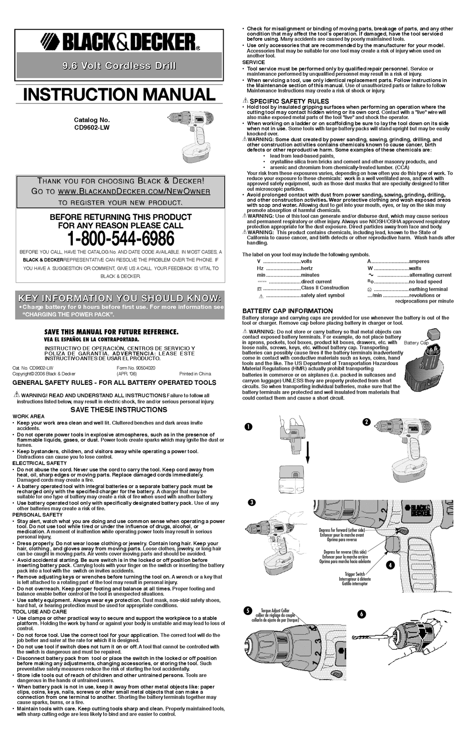Recondition Mode - Black & Decker BC40EB Instruction Manual [Page 9]