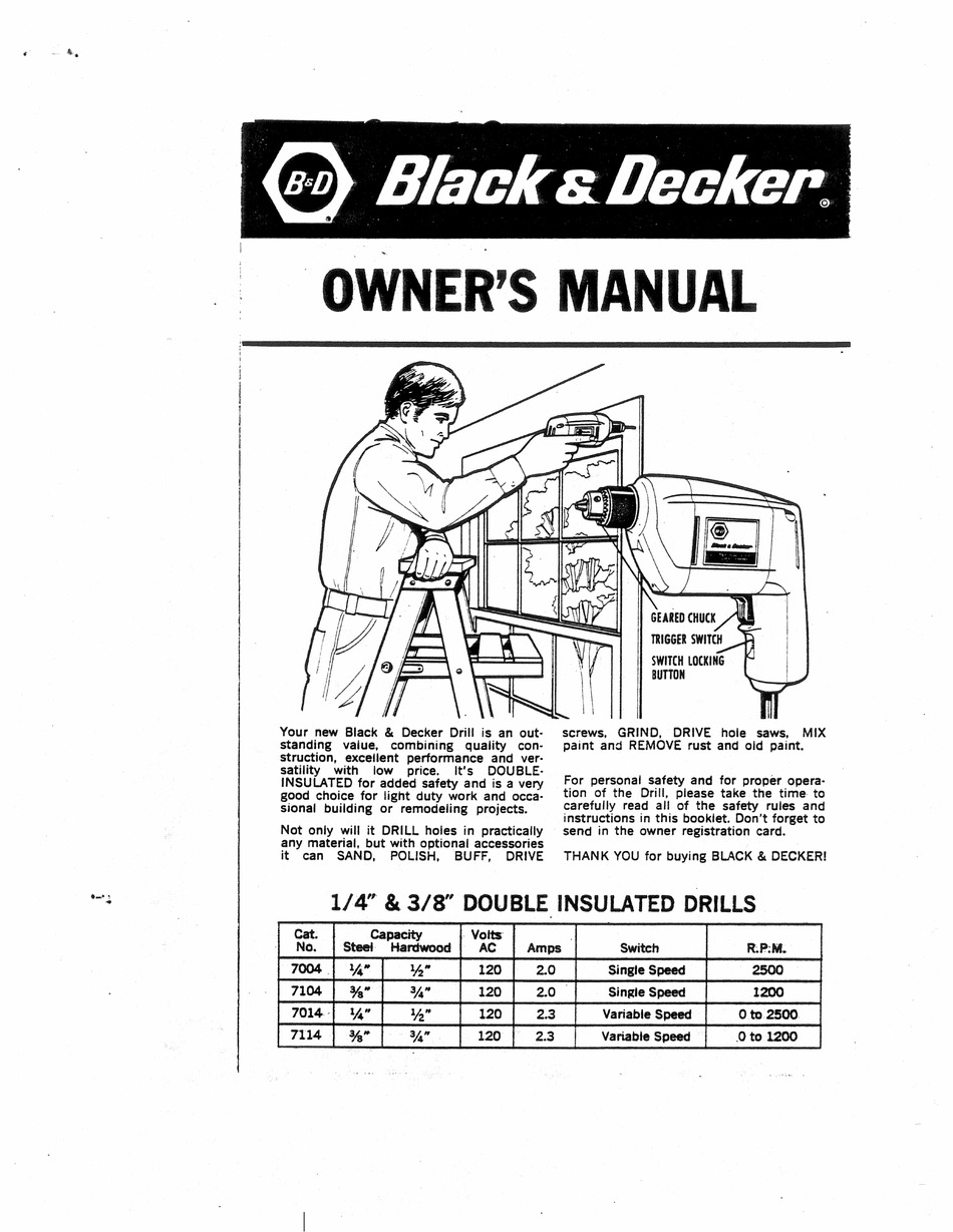 BLACK & DECKER NAVIGATOR 613014-01 INSTRUCTION MANUAL Pdf Download