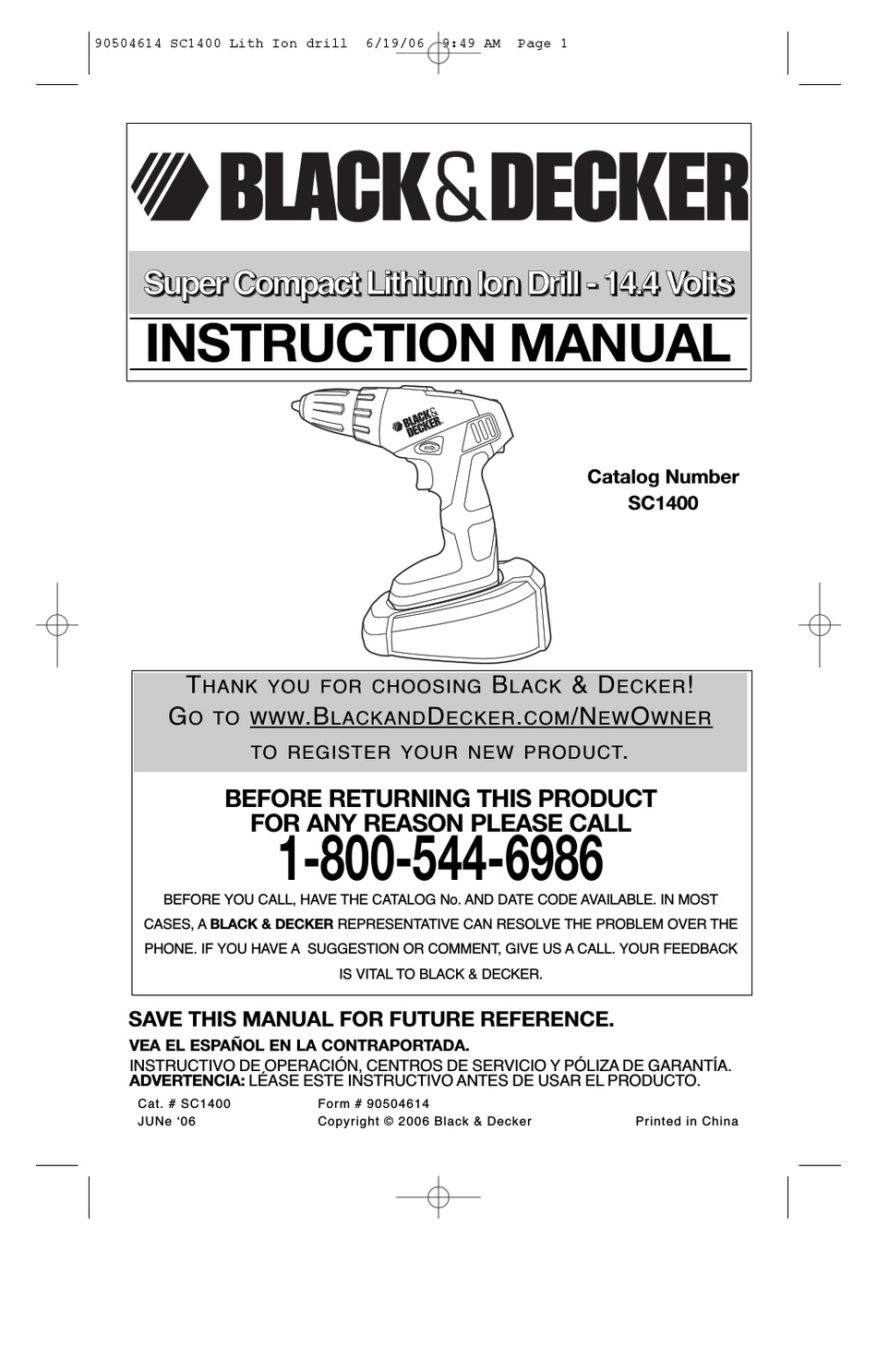 BLACK DECKER 90504614 INSTRUCTION MANUAL Pdf Download ManualsLib