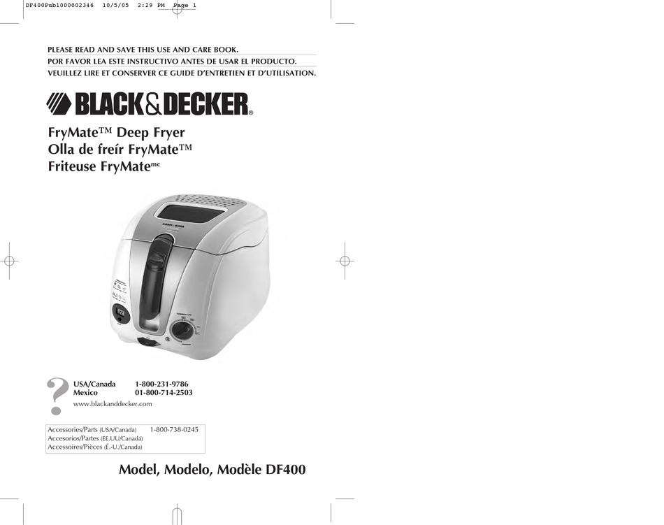 BLACK & DECKER JE400 USER MANUAL Pdf Download