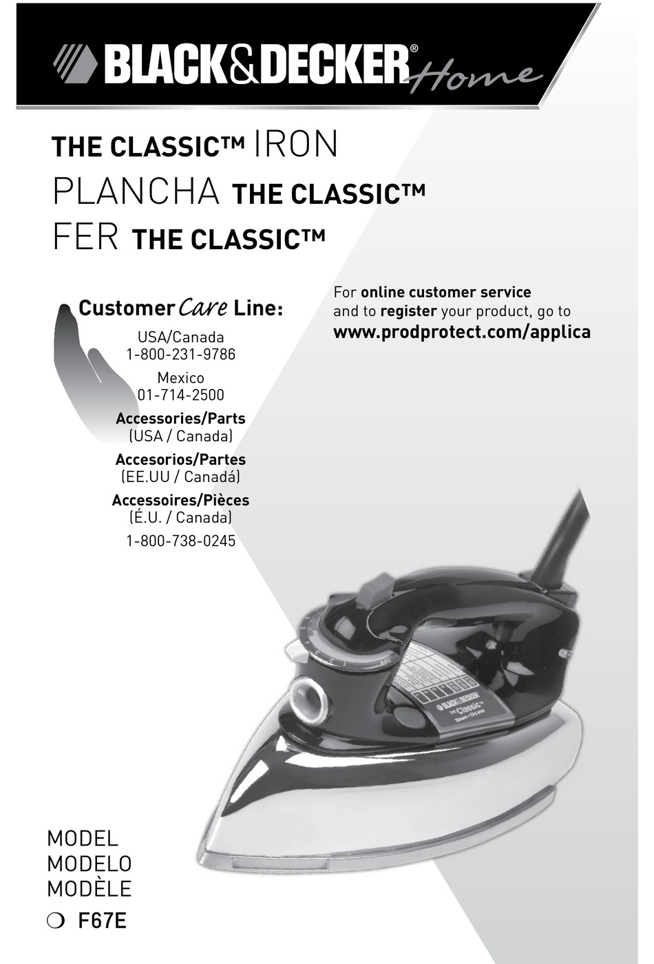 BLACK & DECKER THE CLASSIC F54 USE AND CARE BOOK MANUAL Pdf Download