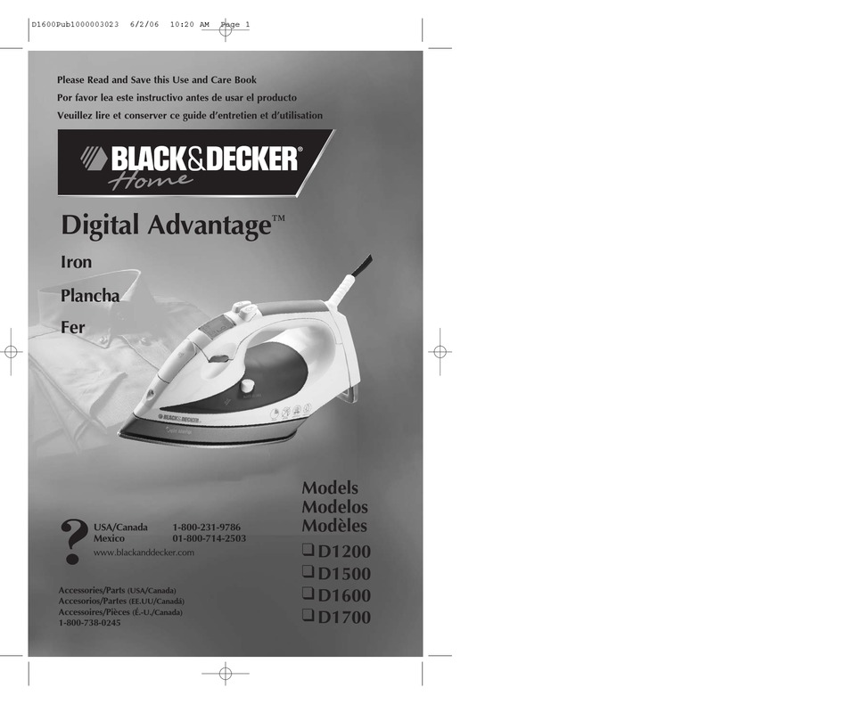 User manual Black & Decker Digital Advantage D2030 (English - 20 pages)