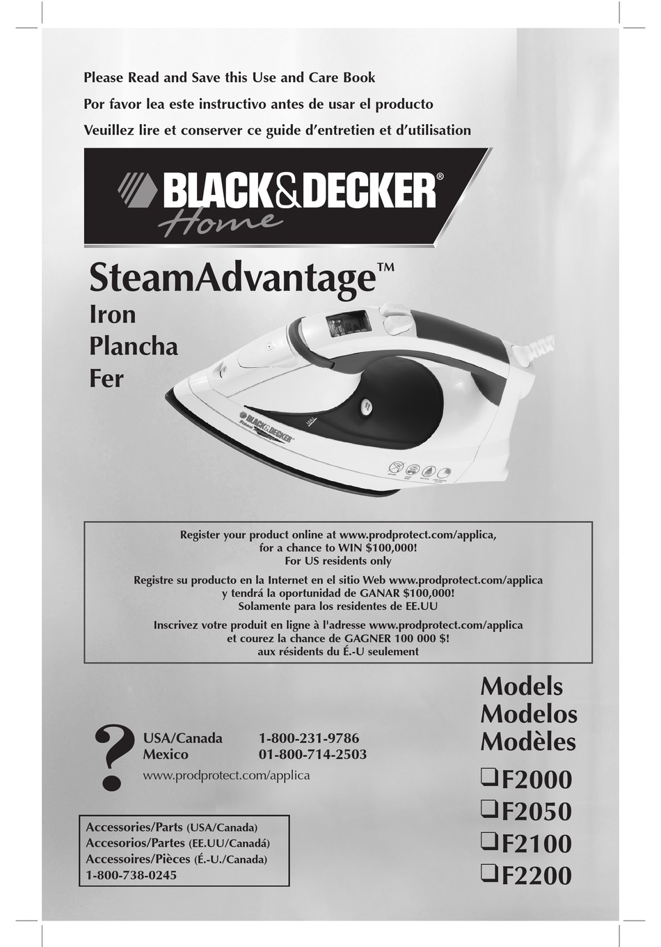 BLACK & DECKER THE CLASSIC F63D USE AND CARE BOOK MANUAL Pdf Download