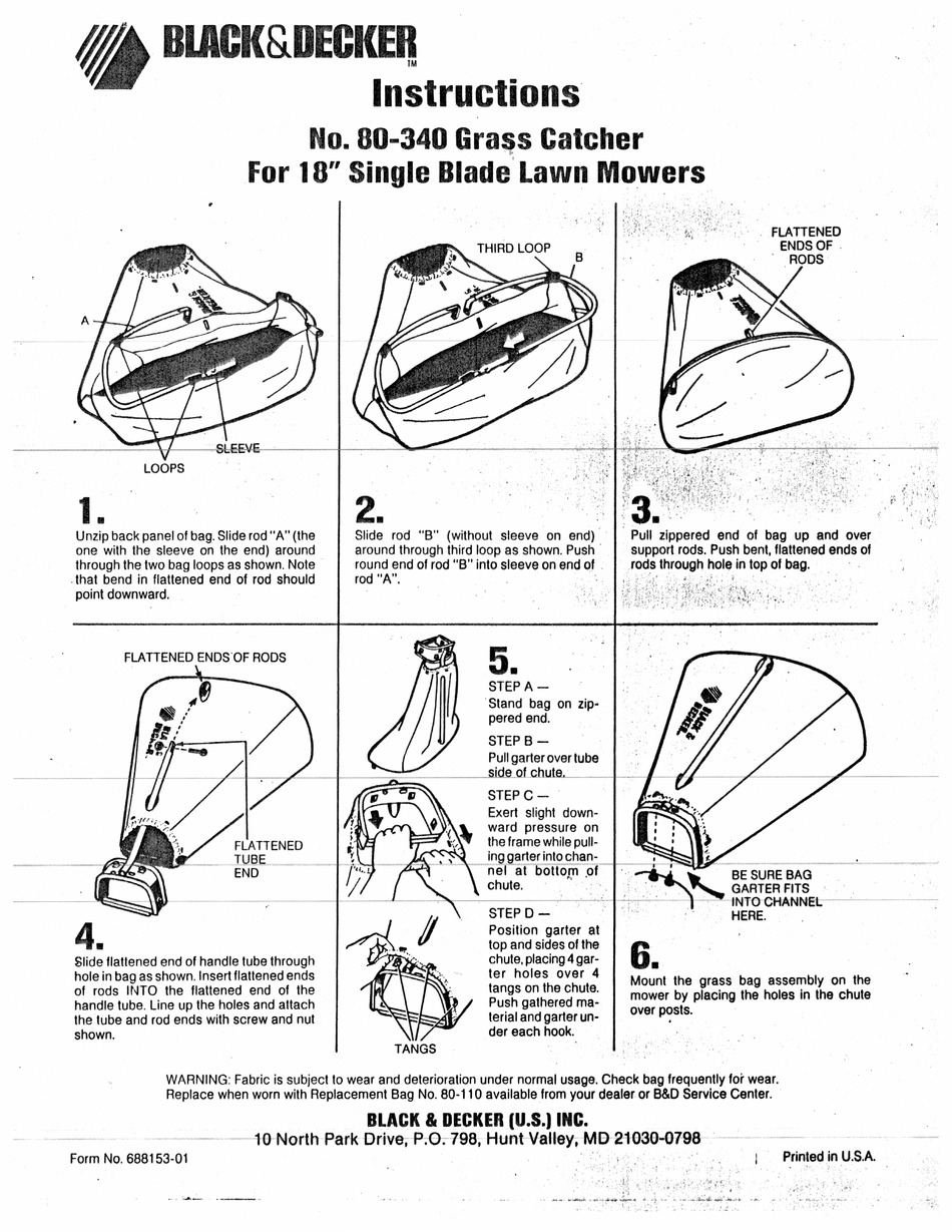 BLACK DECKER 688153 01 INSTRUCTIONS Pdf Download ManualsLib