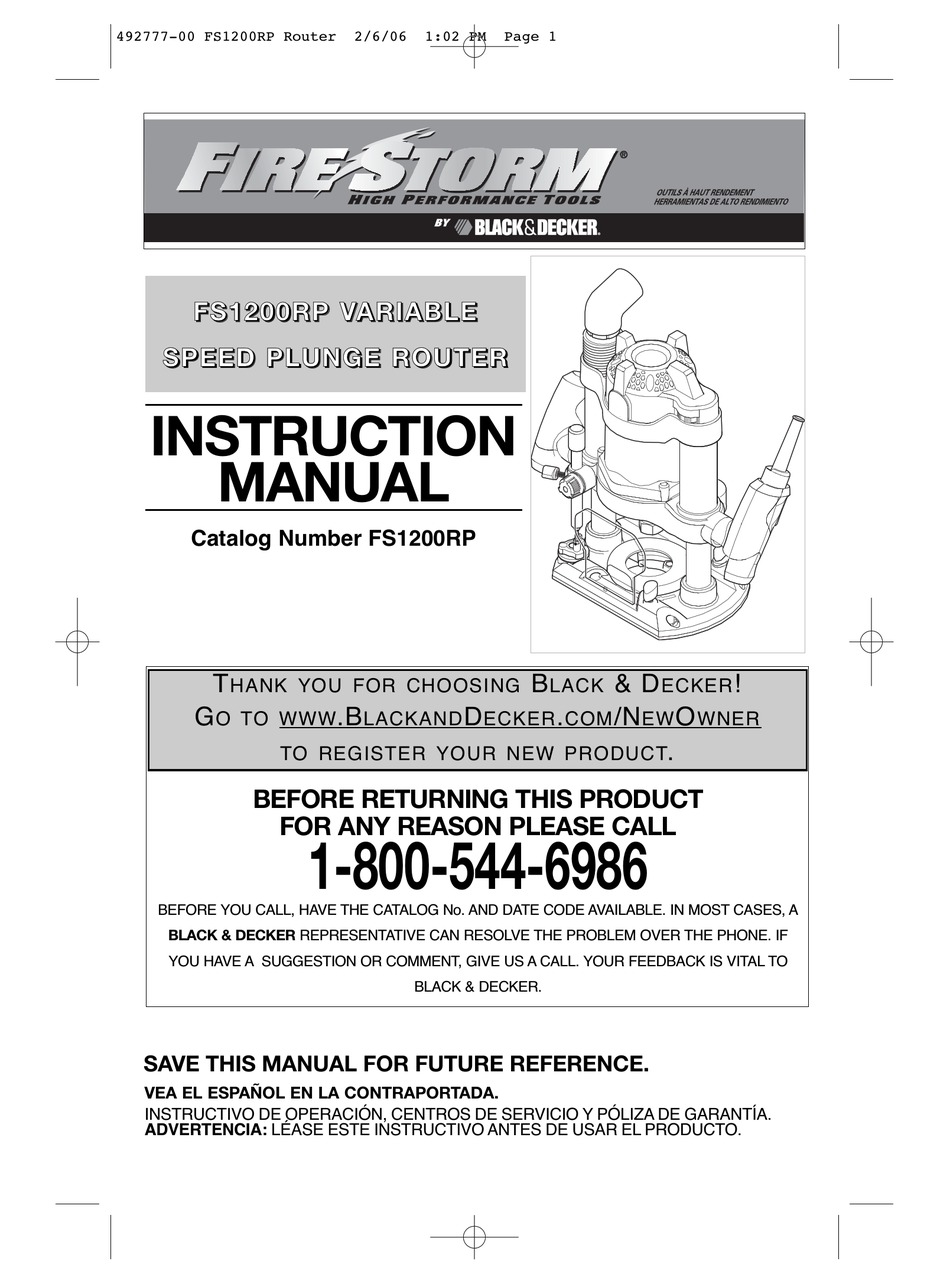 User manual Black & Decker KW900E (English - 16 pages)