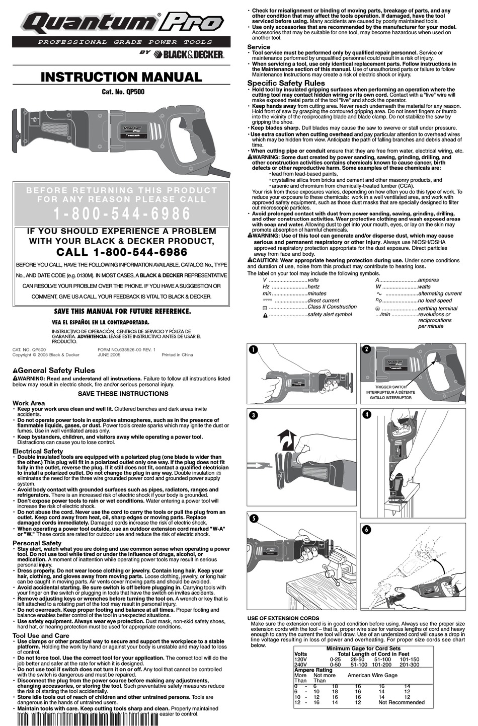 BLACK DECKER QUANTUM PRO 633526 00 INSTRUCTION MANUAL Pdf