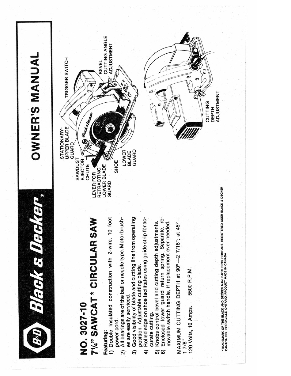 BLACK & DECKER POWERSHOT 348061-00 INSTRUCTION MANUAL Pdf Download