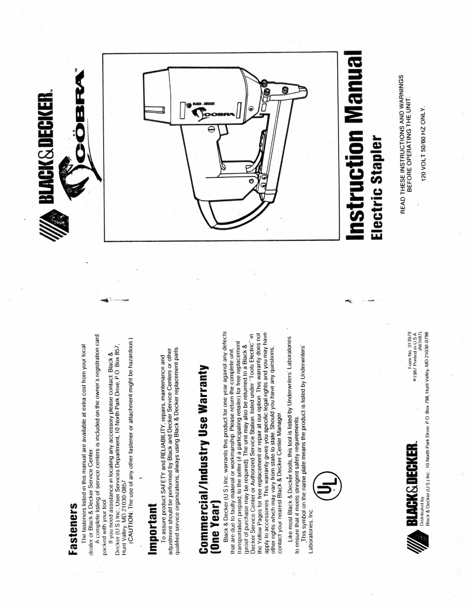 User manual Black & Decker ASI300 (English - 72 pages)