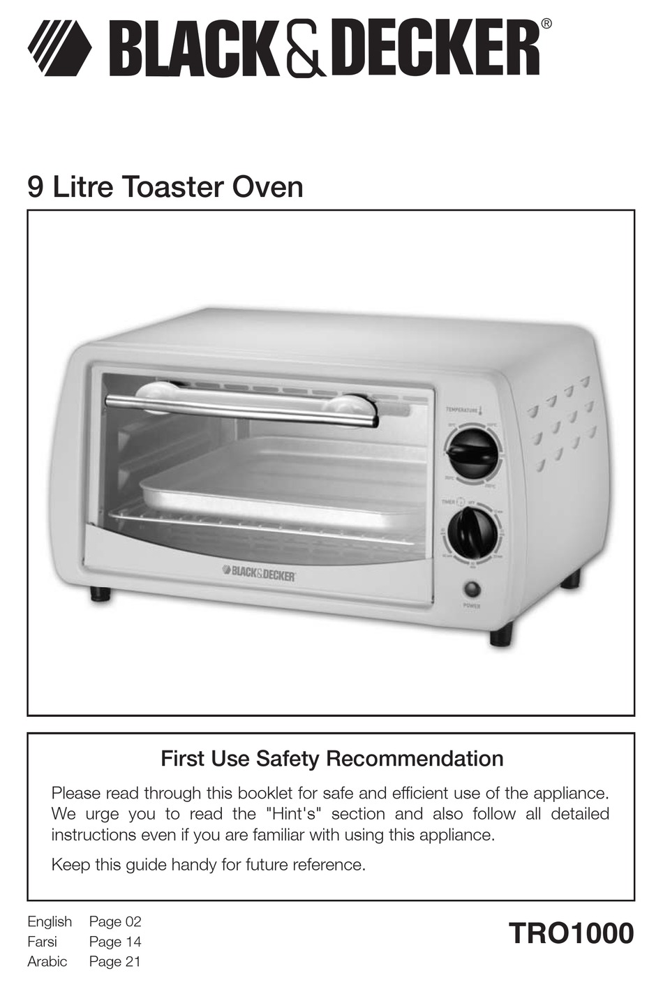 Black Decker Tro1000 User Manual Pdf Download Manualslib